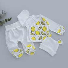 Набір 3в1: Льоля, повзунки, шапочка Лимони (Інтерлок) 62 (3-6міс)