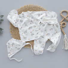 Набір 3в1: Льоля, повзунки та шапочка на зав’язках Кохаю Mummy (Інтерлок) 62 (1-3міс)