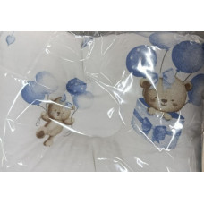 Ортопедична подушка Ведмедик з кульками Блакитний