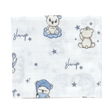Муслінова пелюшка Ведмедик Місяць Блакитний 90/80