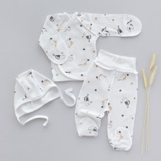 Набір 3в1: Льоля, повзунки та шапочка Пташки (Рубчик) 56 (0-3міс)