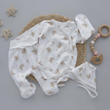 Набір 3в1: Боді, повзунки та шапочка Коали Рожевий (Інтерлок) 56 (0-1міс)