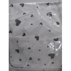 Простирадло на гумці в ліжко Сердечка дрібні Сірий 120/60