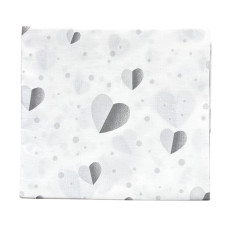Бавовняна пелюшка Сердечка Сірий крупні 90/80