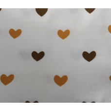 Пелюшка фланелева/байкова (Туреччина) Сердечка Жовтий-Коричневий 90/80