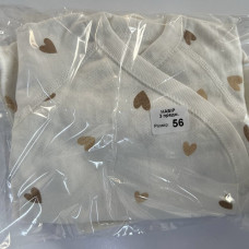 Набір 3в1: Боді, повзунки та шапочка Сердечка Бежевий (Футер- з начосом) 56 (0-3міс)