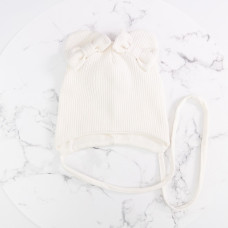 Шапочка Шеррі з вушками Крем (весна) 38-40 (1-3міс)