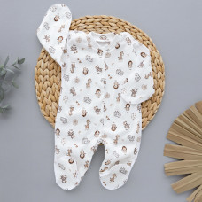 Чоловічок Звірята Бежевий (Інтерлок) 62 (1-3міс)