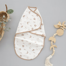 Коконпелюшка на липучці Їжачки Коричневий (Рубчик) 56 (0-3міс)