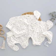 Комплект 5в1 Сердечка дрібні Фіолетовий (Футер - з начосом) 62 (3-6міс)