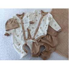 Набір 4в1: Їжачки Бежевий (Інтерлок/ Рубчик) 62 (3-6міс)