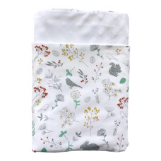 Плед плюш, без утеплення Звірята/ Білий плюш пупиришка 100/80