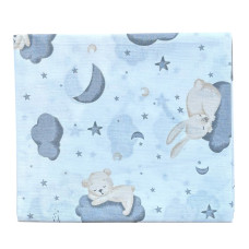 Бавовняна пелюшка Звірята на Сірій хмаринці 90/80