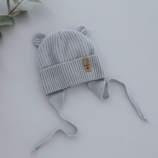 Шапка Денді Світлий Сірий (осінь) 36-38 (0-1міс)
