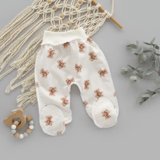 Повзунки Ведмедик плюшевий Бежевий (Футер - з начосом) 56 (0-1міс)