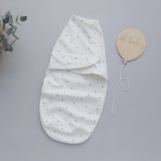 Коконпелюшка на липучці Горошок (Футер - з начосом) 56 (0-1міс)
