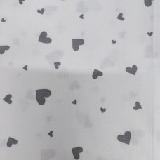 Бавовняна пелюшка Сердечка Сірі 90/80