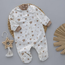 Чоловічок Зірки Коричневий (Футер - з начосом) 68 (6-9міс)