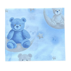 Бавовняна пелюшка Ведмедик Блакитний на Місяці на Блакитному 90/80