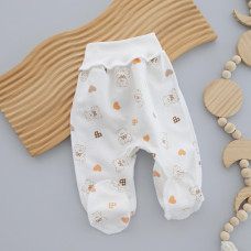 Повзунки Ведмедик Сердечка (Футер - з начосом) 56 (0-1міс)