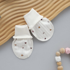 Царапки Сердечка дрібні Фіолетовий (Рубчик) 56 (0-3міс)