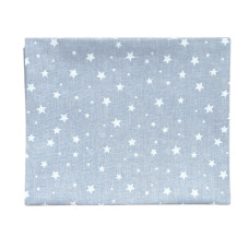 Ситцева пелюшка Зірки білі на Сірому 95/100