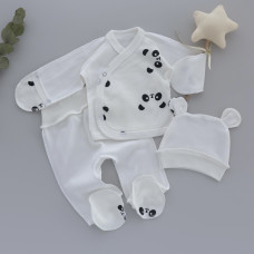Набір 3в1: Льоля, повзунки та шапочка з вушками Панди (Інтерлок) 62 (3-6міс)