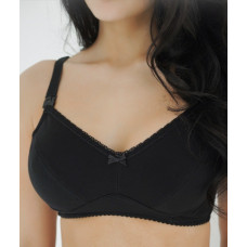 Бюстгальтер для вагітних та годуючих матусь з мереживом арт 814 Чорний 90C (ОГ 106-108)