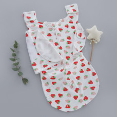 Коконпелюшка з рукавами на змійці та липучці Полуниця (Інтерлок) 56-62