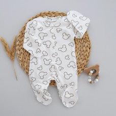 Чоловічок Міккі Молочний (Інтерлок) 56 (0-1міс)