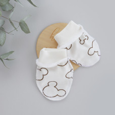 Царапки Міккі Молочний (Інтерлок) 56 (0-3міс)